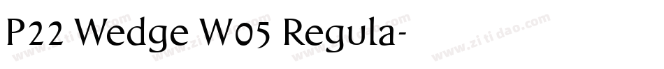 P22 Wedge W05 Regula字体转换